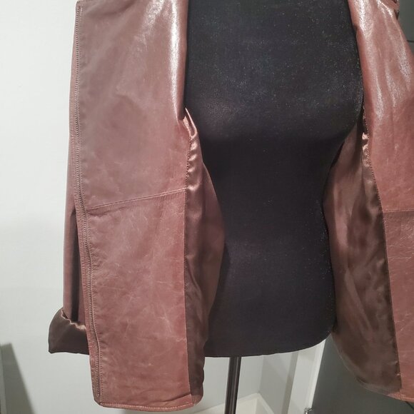 Spiegel Women's Rich Brown Leather Jacket - Picture 6 of 11